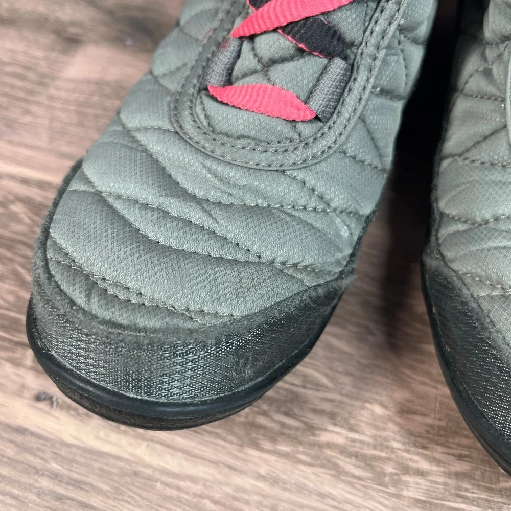 Columbia‎ Minx Mid III Snow Boots Big Girls Grey Pink Waterproof Quilted Size 3